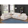 Detron Corner Sectional Sofa With Cupholder Console With A Corner Table With USB Port