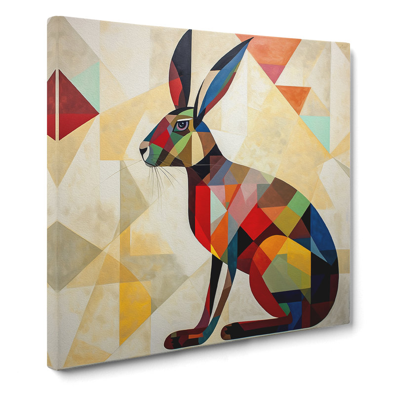 Hare Constructivism No.1 - Wrapped Canvas, 35cm H x 35cm W x 3cm D