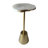 Apolaya 23" Reykur Short Raw Agate Table, White/Gold-717386487