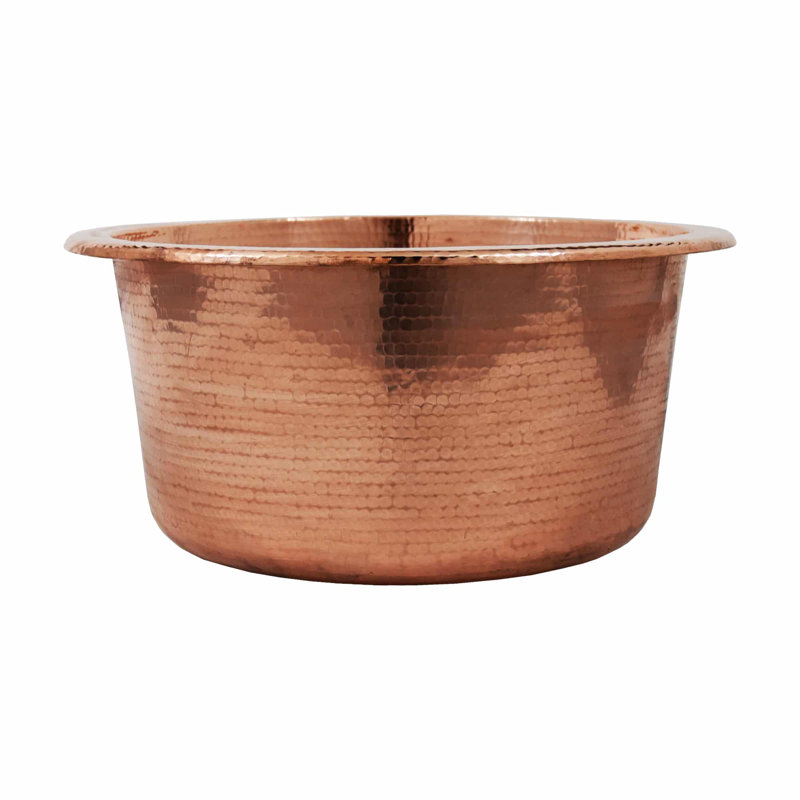 Redondo Chico 15" L x 15" W Dual Mount Kitchen Sink, Polished Copper