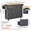 Armoire de rangement sur roulettes avec tiroir et tablettes pour îlot de cuisine