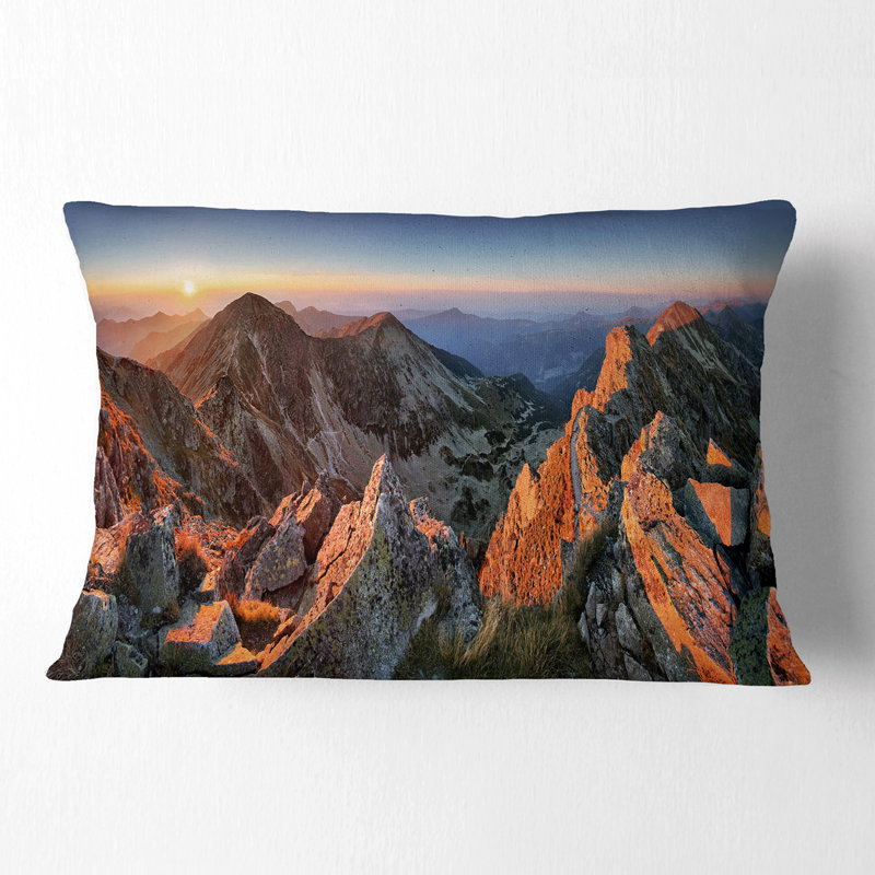 Coussin Majestic Sunset in Fall Mountains