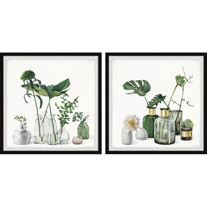 Forest On Bottles by Parvez Taj - 2 Piece Single Picture Frame Painting Set, 30" H x 30" W x 3.81" D