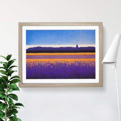 Irresistible Absract Bluebell Field - Framed Print