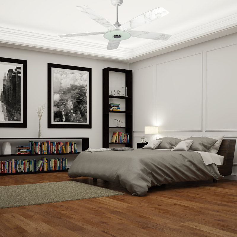 Ventilateur de plafond standard à 52 pales 52 po avec télécommande et ensemble d'éclairage inclus Striker