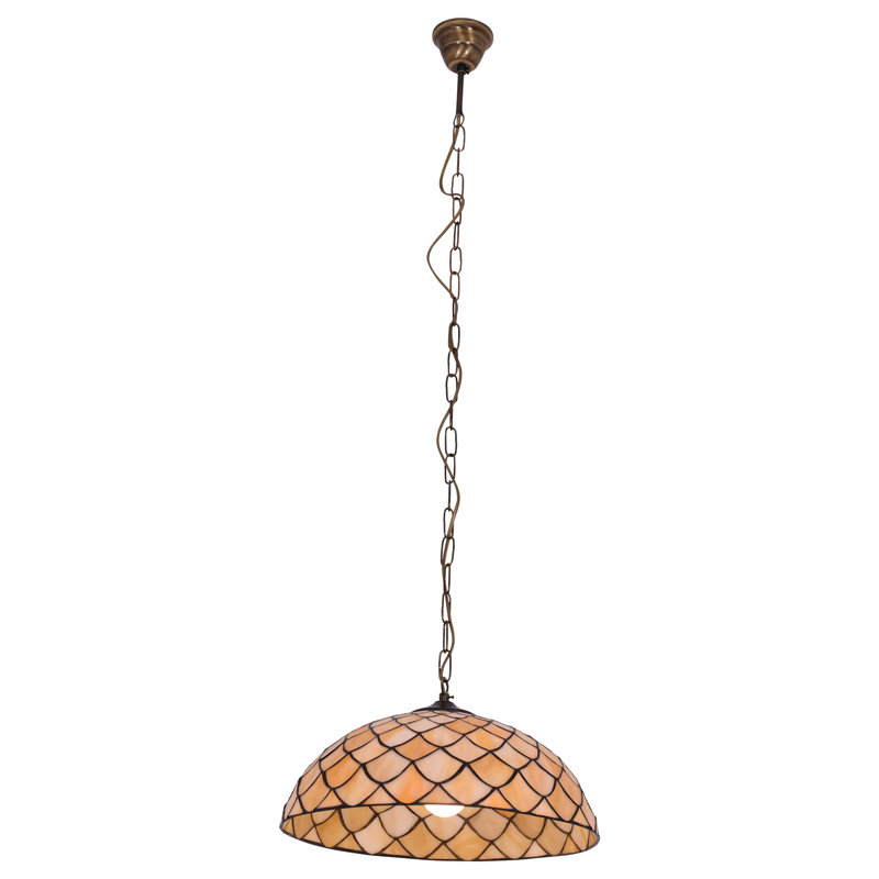 Isaiah 1 - Light Brown Dome Pendant