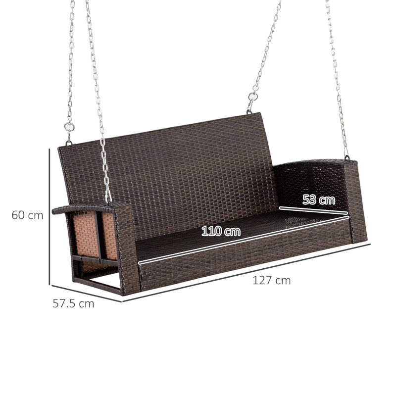 Abderrahmane 2 Person Porch Swing