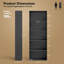 Bibliothèque de rangement à 5 tablettes H 67 "x l 23,5" Gethers-1443431224