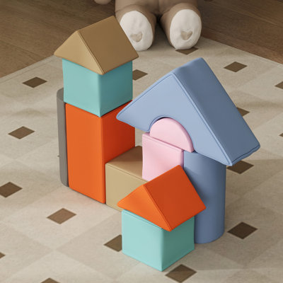 Ensemble de jeu souple, blocs de mousse pour enfants de 6 à 72 mois, ensemble de jeu en mousse pour le développement de l'enfant et la coordination des couleurs
