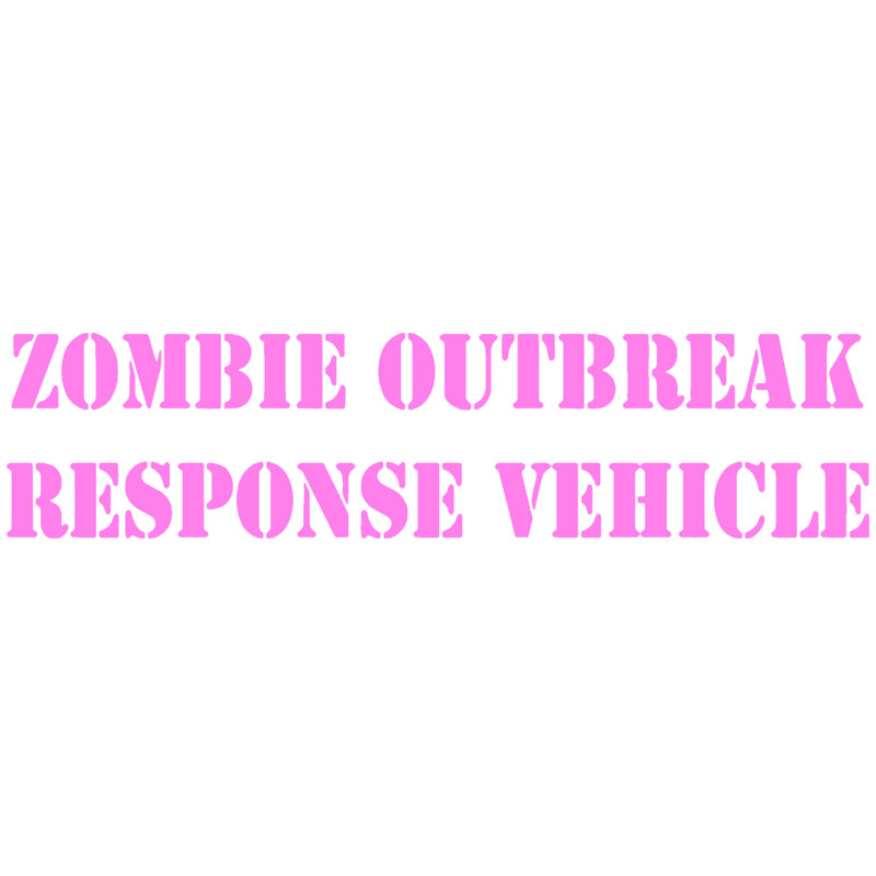 Text & Numbers Window Decal, Pink