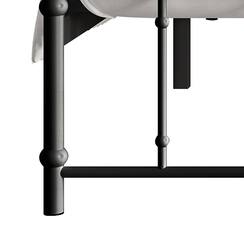 Ashik Metal Spindle Bed, Black, King