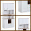 Armoire-buffet 68,9 po rustique blanc Farmhouse