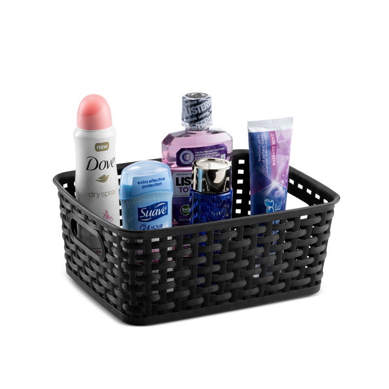 Panier en plastique pour petit garde-manger, Noir
