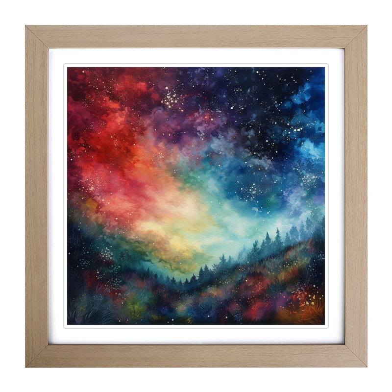 Single Picture Frame Print on Wood, Oak