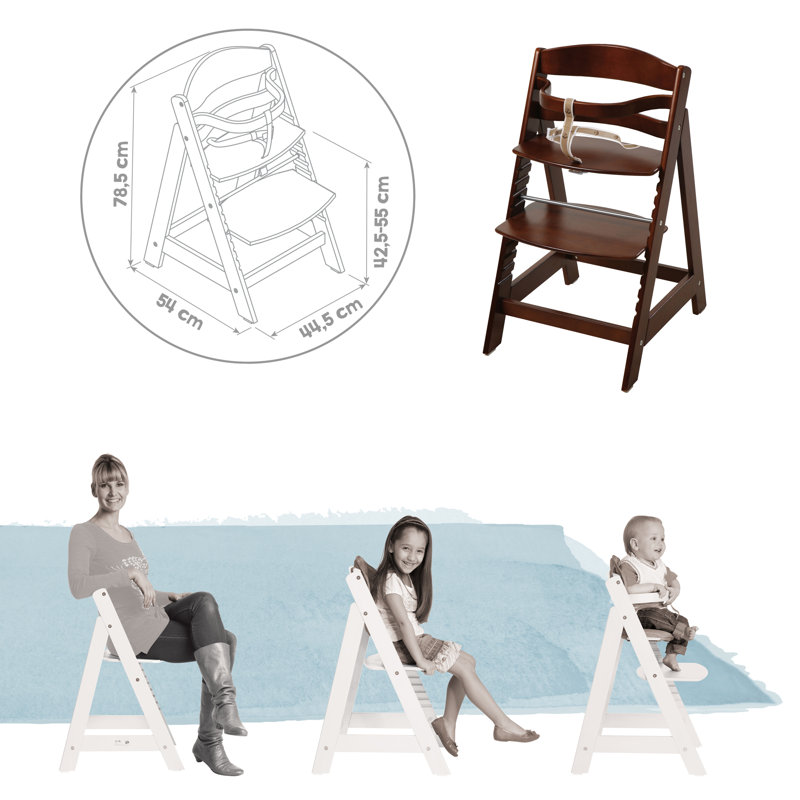High Chair Sit Up 3, Various Colours, Stained Brown