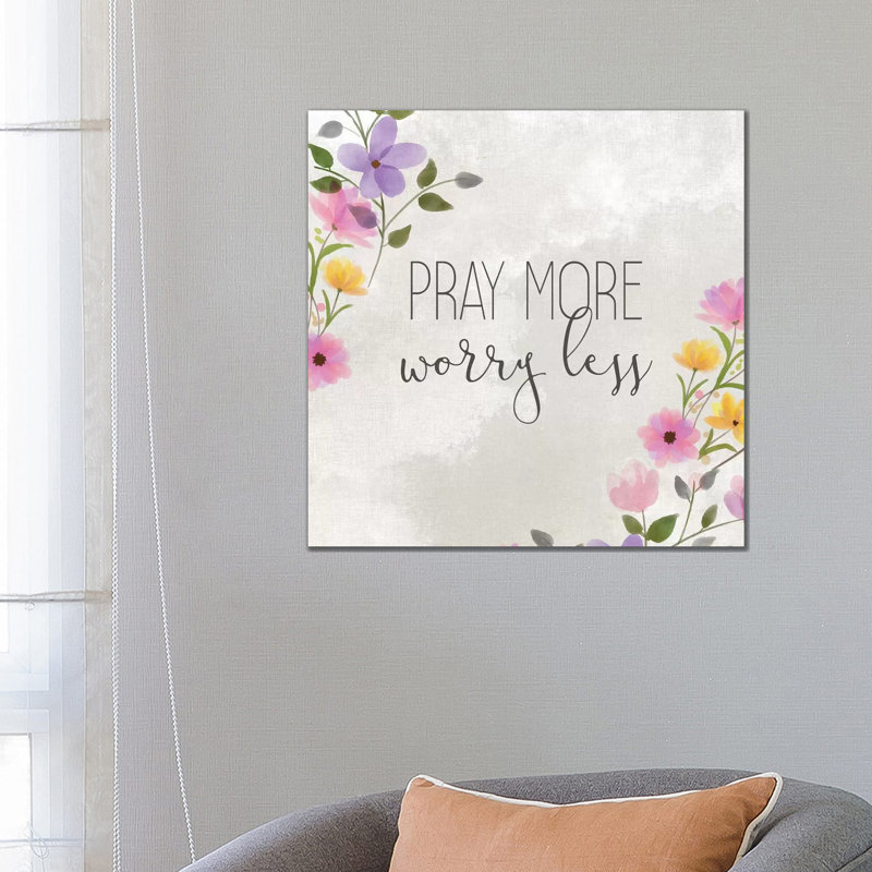 Pray More 1 Piece Wrapped Canvas Wall Art, 66.04cm H x 66.04cm W