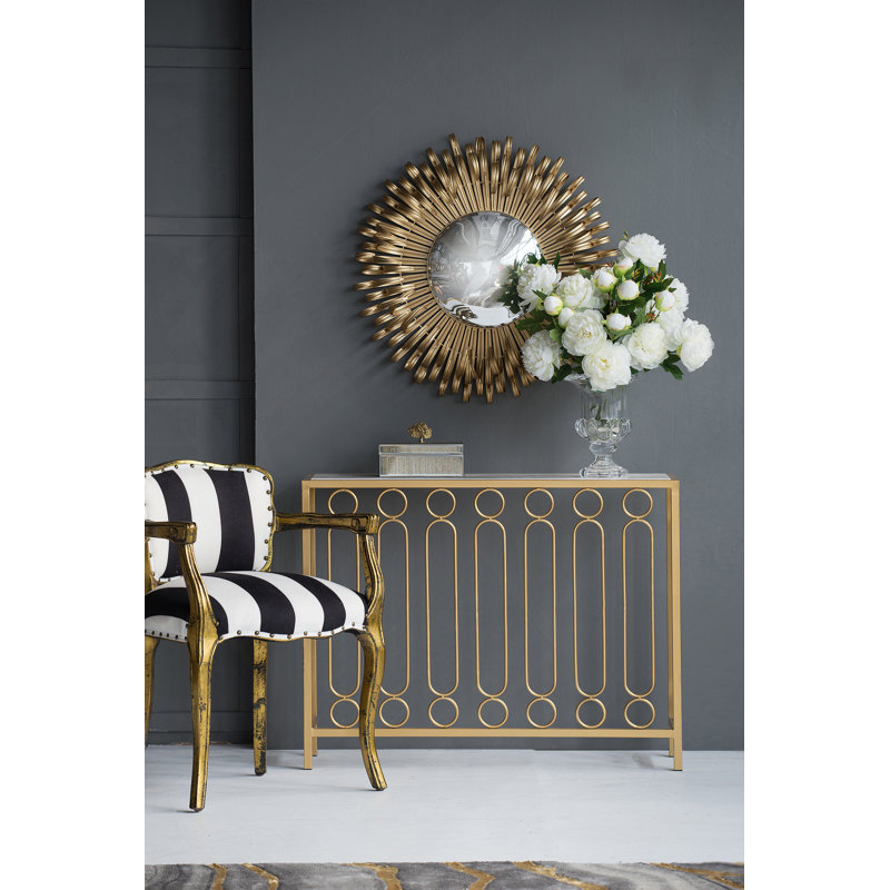 Miroir décoratif rond en fer