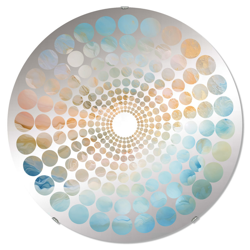 Nuage charme liquide Art IV - Miroir décoratif à points radiaux MIR108495 C, 31,4 po x 31,4 po