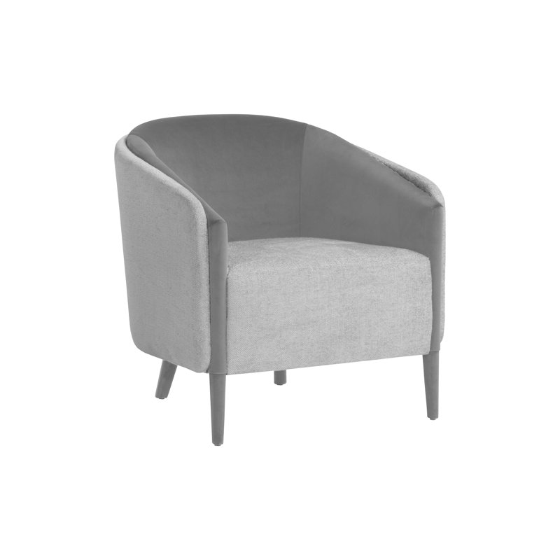 Méridienne large de 27,75 po conforme Erumiseh CAL117, Gris, Polyester gris