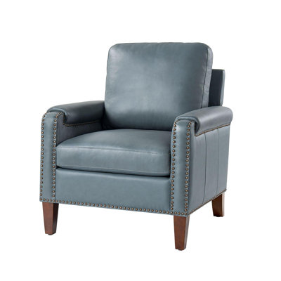 Lucien 31.5" W Genuine Leather Armchair Chair
