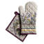 Gant de cuisine + manique 100 % coton Fanny Lavande Maison d'Hermine - 7,5 po x 13 po et 8 po x 8 po