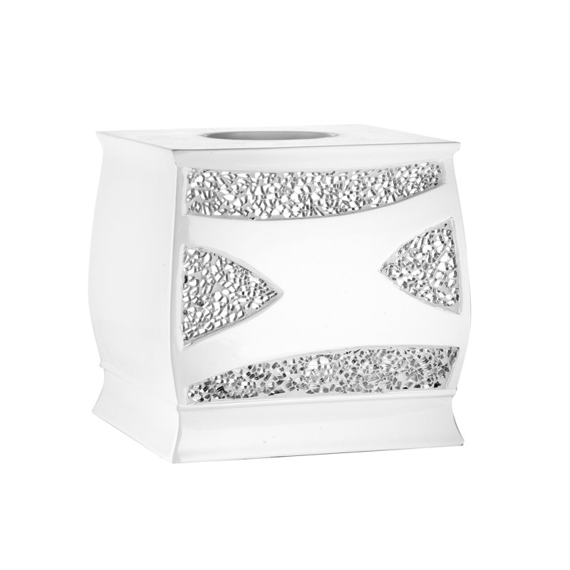 Porte-papier hygiénique carré pour salle de bain Zahari Home Sinatra, blanc