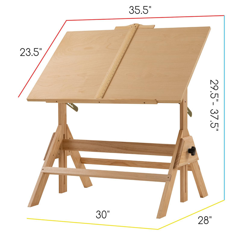 Solid Wood Drafting Table