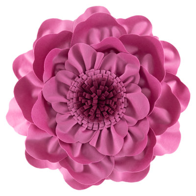 3D Peony Flower Accent Pillow Handmade Cushion Appliqued Decorative Throw Pillow Cover & Insert 14in
