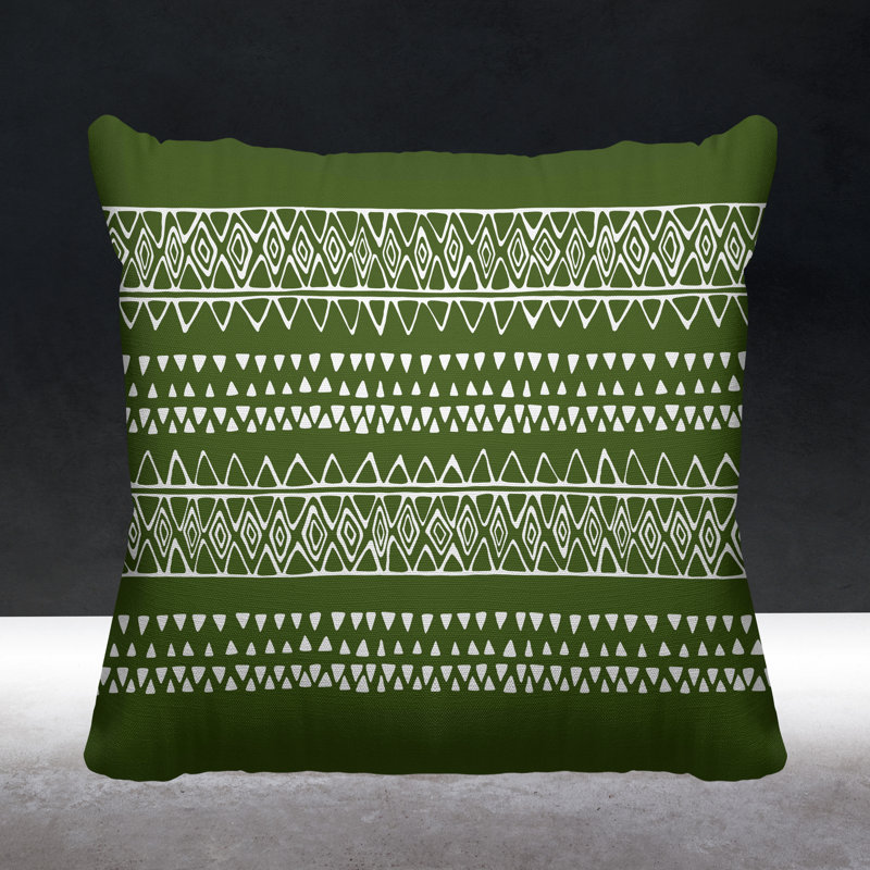 Housse et insert de coussin extérieur carré Ara, Vert, L 17 po x H 17 po