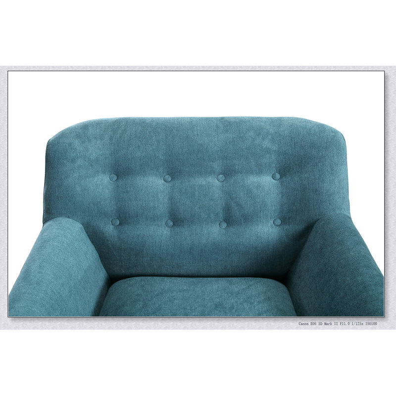 Chaise BRENNA, Mélange de polyester bleu sarcelle