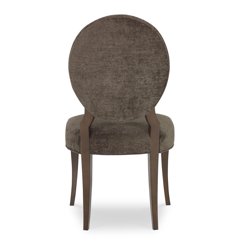 Cameo Dining Chair, American Walnut, Filigree Ivory 100% Polyester