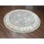 Tapis oriental rond bleu en laine noué à la main 9 pi x 9 pi Karajeh AB993CAC81D24FB5A822FCC3F1C305A7