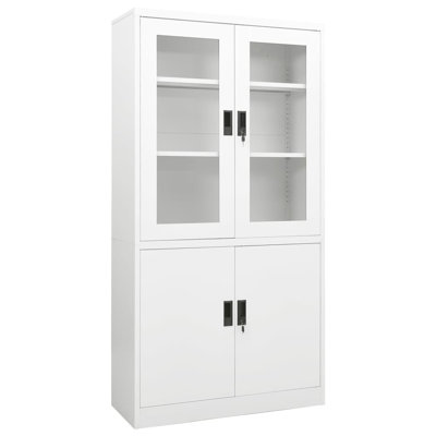 Armoire de classement avec rangement et portes en acier