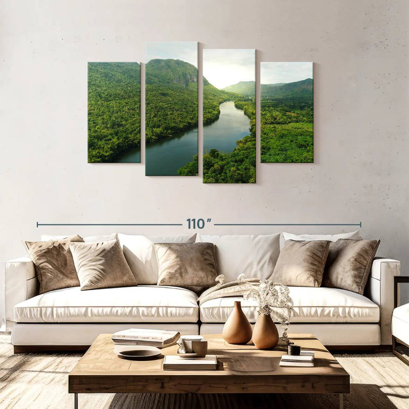 Alvord River Through Rainforest, 48'' H x 75'' W