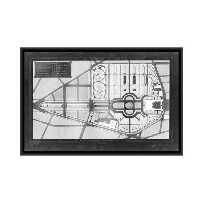 « french jardin blueprints ii », impression sur toile