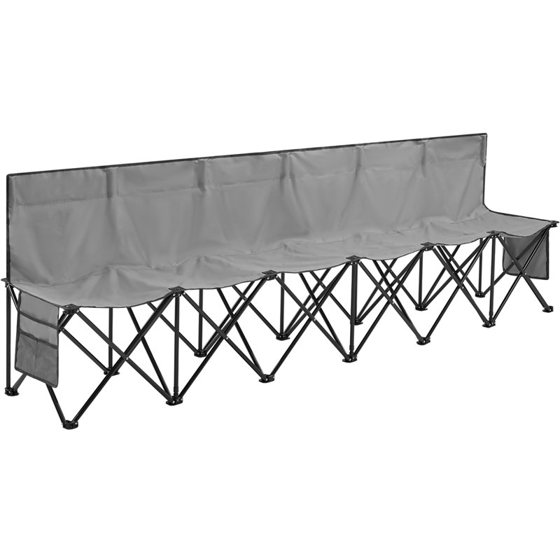 Folding Camping Bench, Grey