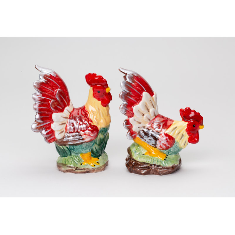 Cosmos Gifts Rooster Salt and Pepper Set