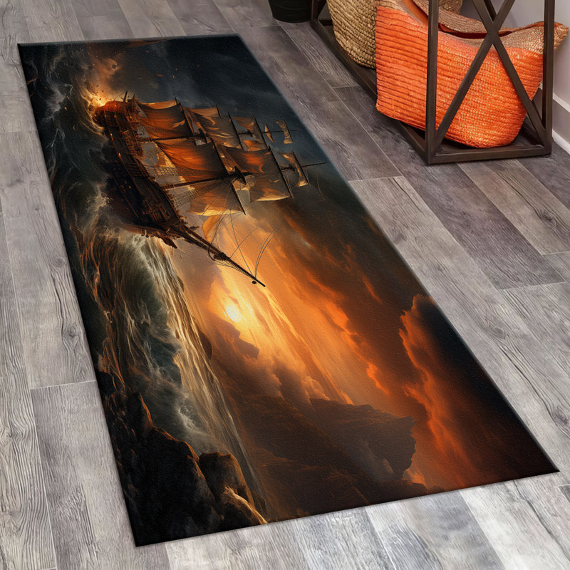 Tapis moderne non tissé abstrait à motif géométrique complexe pour une décoration élégante dans le salon, la chambre à coucher ou le bureau