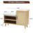 Marangely Velvet Upholstered Bench with Cabinet