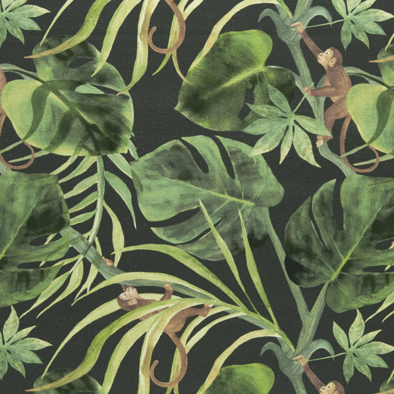 Colony Monkey Business Fabric, Charcoal