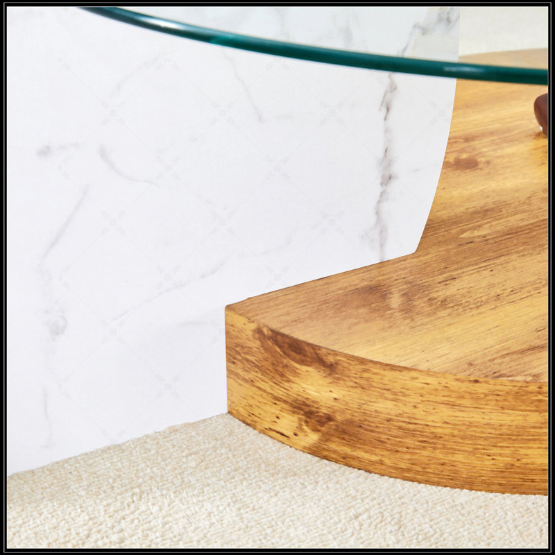 Table basse contemporaine à double couche