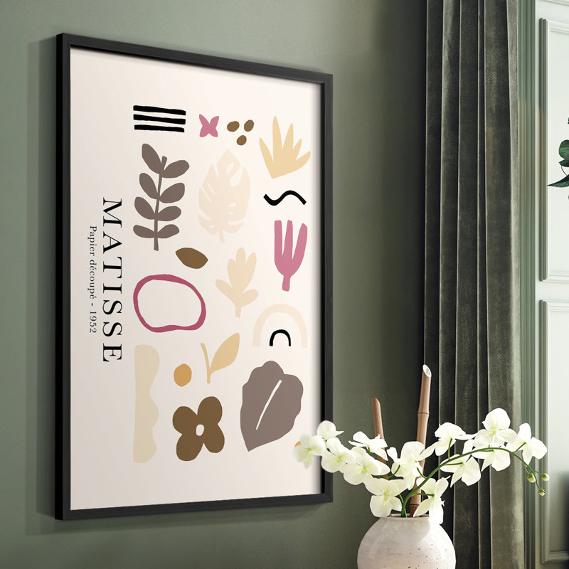 Matisse CCLXV Framed Print - Solid Wood, Black, 22" H x 28" W