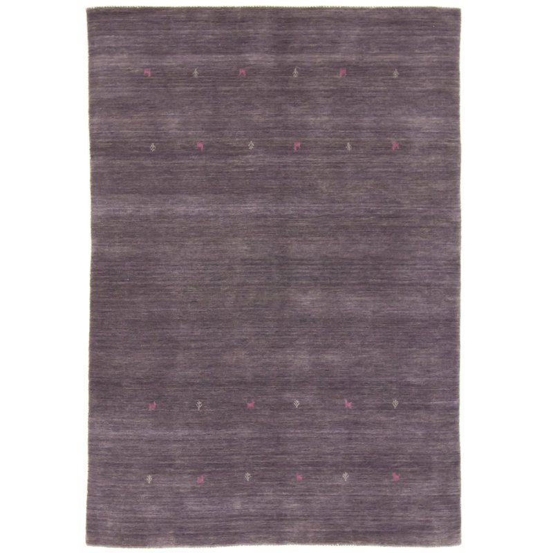 Handwoven Wool Gabbeh Uni Grey Rug, Rectangle 140 x 200cm