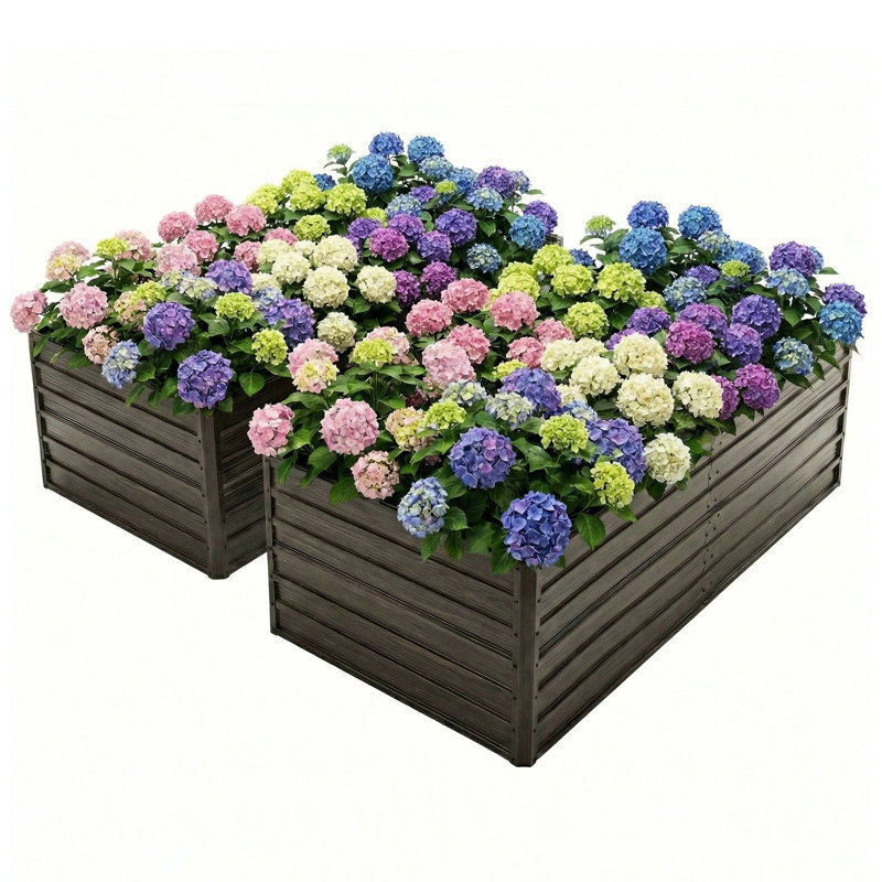 Lit de jardin surélevé galvanisé - 8 x 4 x 2 pi, facile à assembler pour les jardiniers débutants, très grand et idéal pour diverses plantes