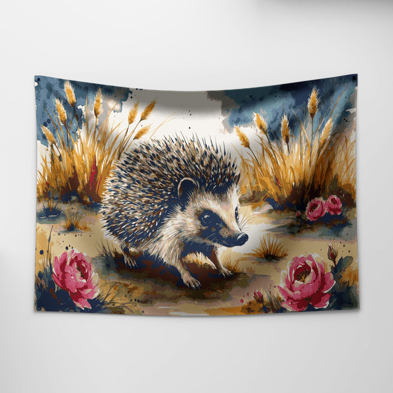Tapisserie murale «Wildlife Hedgehog», 88 po x 104 po