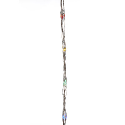 Kurt Adler 200-Light Silver Nylon With Multi-Colour LED Lights