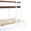 Lit superposé double avec lit gigogne simple, rangement et bureau, blanc et noyer-2027352467-2027352466