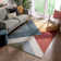 Ruby Geometric Synthetic Area Rug