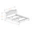 Grand lit transitionnel en velours gris Richfield, H 56,36 po x l 66,29 po x L 87,38 po