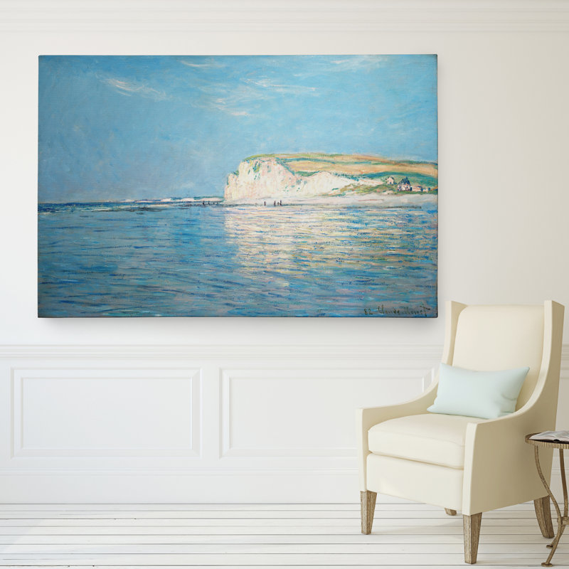 «Low Tide at Pourville» par Claude Monet, reproduction, H 24 po x l 36 po x P 1,5 po, Toile tendue